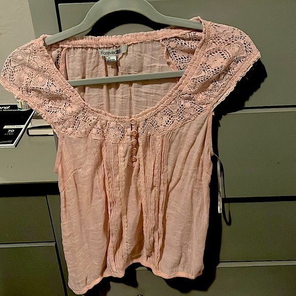 Forever 21 Women’s Bohemian Boutique Size Large flowy Blouse - Picture 1 of 2